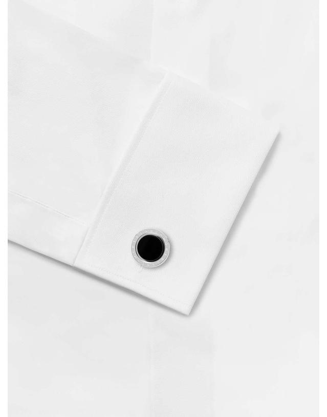 몽블랑 [해외직구] 25 S/S 몽블랑 스테인레스 스틸 오닉스 커프링크스 MB116664 B0081454746 착용컷