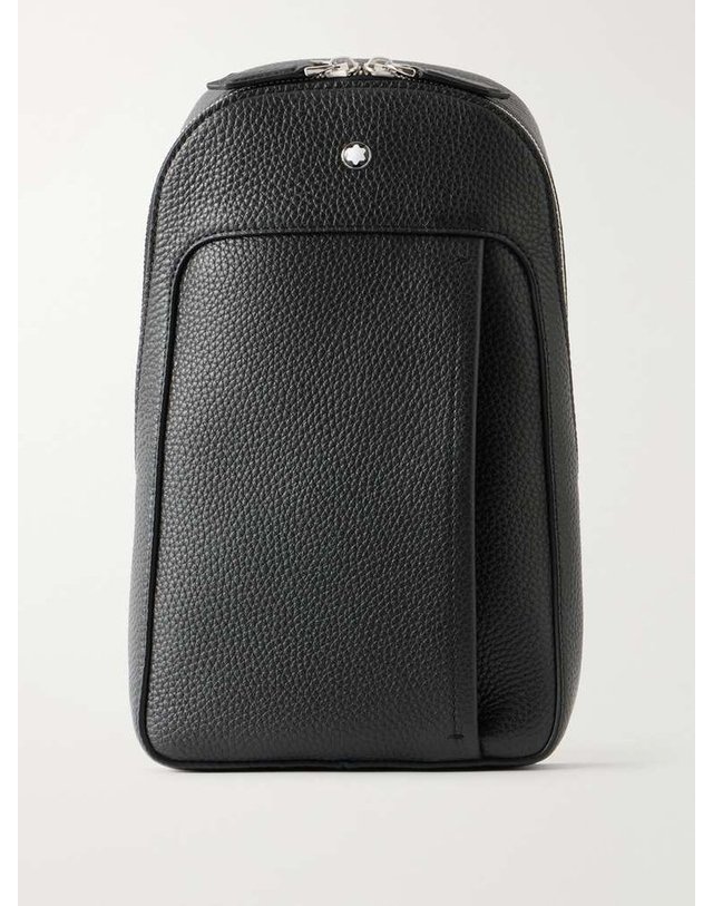 몽블랑 [해외직구] 26 F/W 몽블랑 COMPANION LOGOAPPLIQUED 풀그레인 레더 메신저 백 222885 B0082042109 착용컷