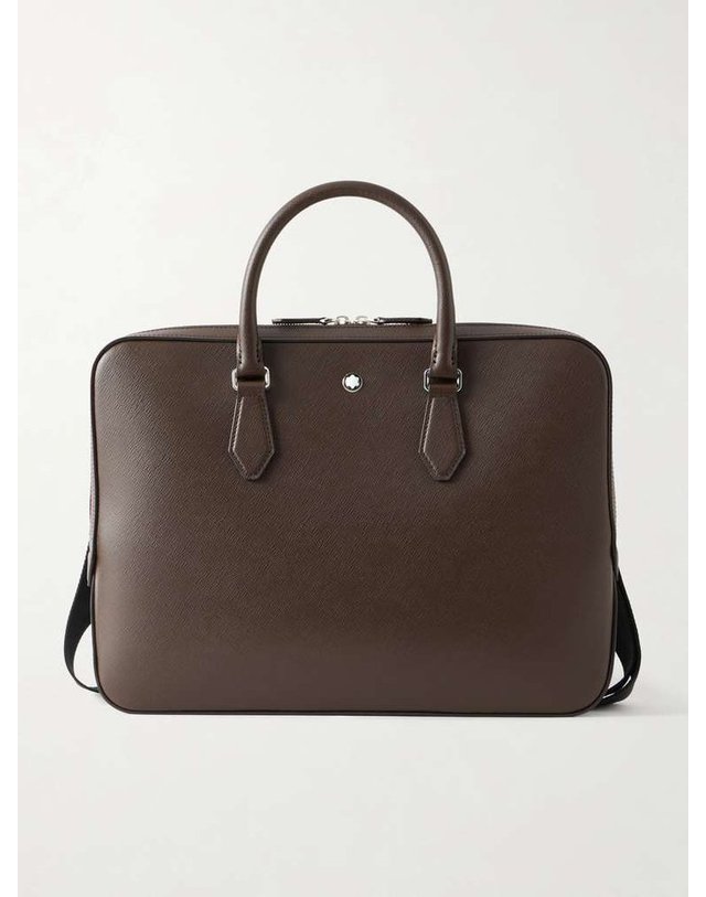 몽블랑 [해외직구] 26 F/W 몽블랑 LOGOAPPLIQUED 텍스처레더 브리프케이스 222921 B0082042106 착용컷