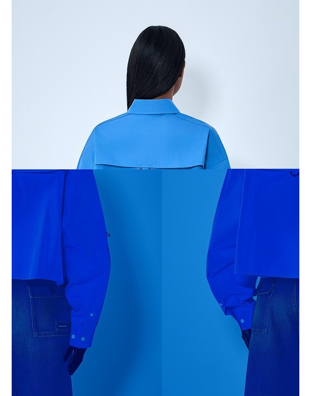 미우미우 [해외직구] 26 S/S 미우미우 크롭 유틸리티 셔츠 MK2025 10RG F0237 B0111926902 착용컷