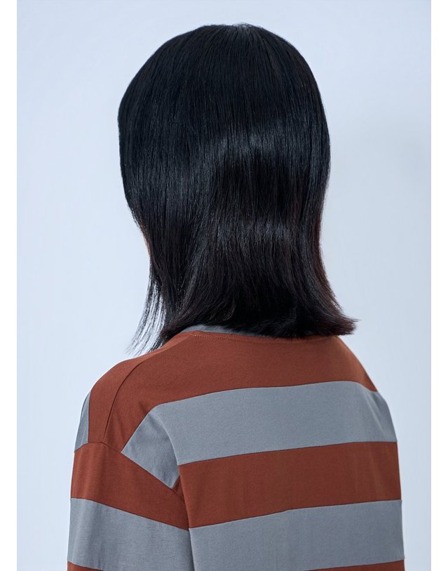 미우미우 [해외직구] 26 F/W 미우미우 스트라이프 저지 티셔츠 MJLA59 195L F0VC7 B0112047631 착용컷