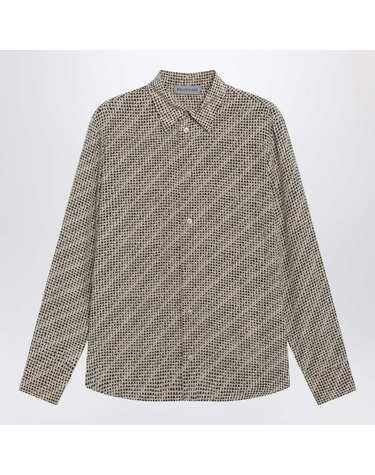 [해외직구] 26 F/W 발렌시아가 베이지 & 블랙 모노그램 실크 셔츠 A002B2TUL72-9364 B0052293035