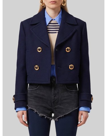 [해외직구] 26 F/W 발렌시아가 크롭 네이비 피코트 A002D7TUU168065 B0022294797