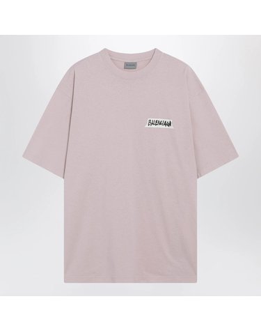 [해외직구] 26 F/W 발렌시아가 핑크 MASKING 테이프 티셔츠 인 코튼 A00497TTVL6-5663 B0052324644