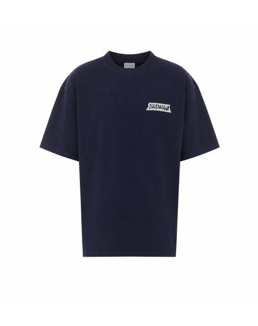 [해외직구] 26 F/W 발렌시아가 MASKING 테이프 미디엄 핏 티셔츠 764235/TTVL68065 B0012323965