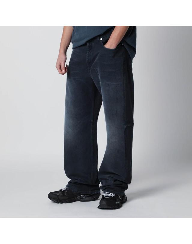 발렌시아가 [해외직구] 26 S/S 발렌시아가 와이드레그 블루 WASHEDEFFECT 진 857194TTW64-8074 B0051908355 착용컷