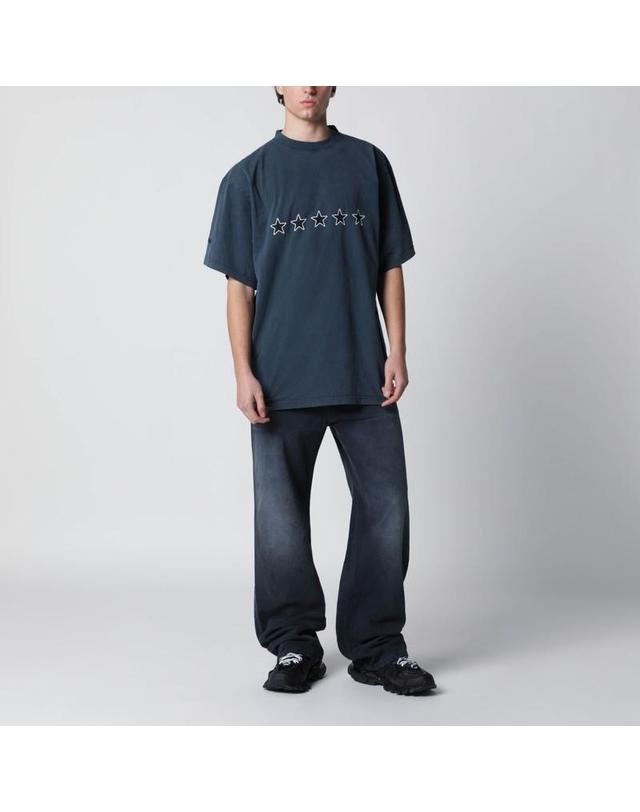 발렌시아가 [해외직구] 26 S/S 발렌시아가 와이드레그 블루 WASHEDEFFECT 진 857194TTW64-8074 B0051908355 착용컷