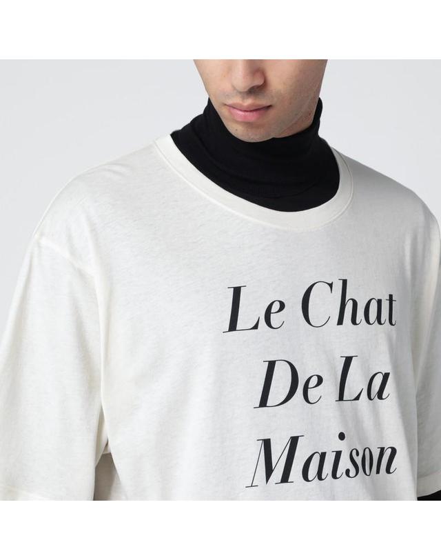 발렌티노 [해외직구] 26 S/S 발렌티노 아이보리 르 CHAT 드 라 MAISON 아이콘 MUSE ANTI 히어로 티셔츠 8V3MG18BBBU-0AN B0051874078 착용컷