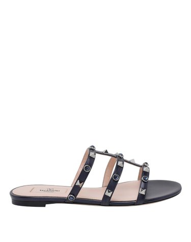 [해외직구] 26 F/W 발렌티노 락스터드 WITH CABOCHON 비즈 슬라이드 샌들 S0C49ELQ/F8Y B0012186835