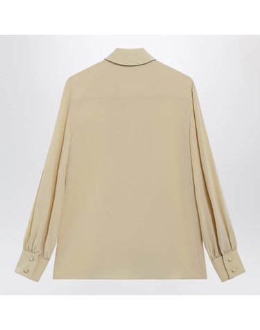 [해외직구] 26 F/W 발렌티노 라이트 베이지 실크 보우 셔츠 9B3AB8M521B-ZEP B0052192490