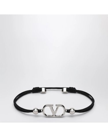 [해외직구] 26 F/W 발렌티노 블랙 V로고 시그니처 코드 팔찌 9Y0J0X85KAZ-0NO B0052306858