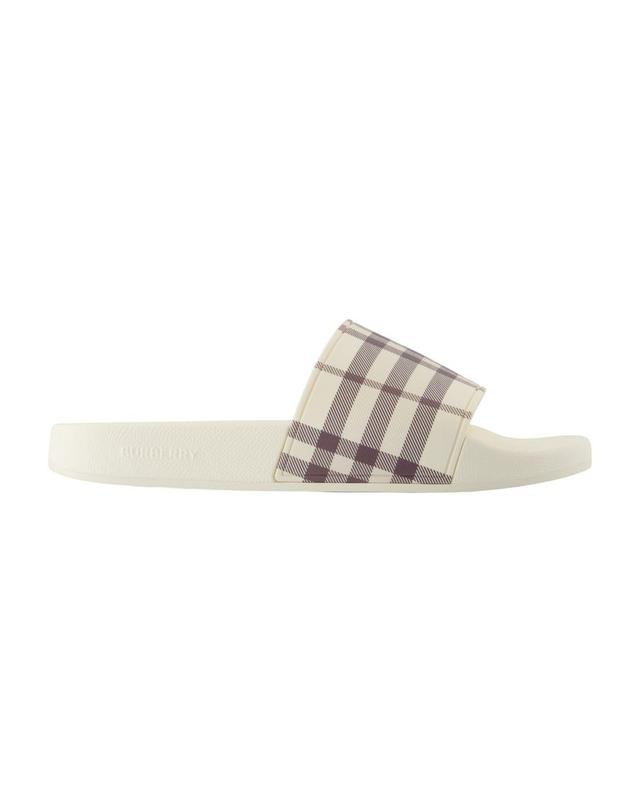 버버리 [해외직구] 26 S/S 버버리 LF 펄리 L 체크 샌들 BURBERRY 신세틱 베이지 8119283-B2529 B0731882117 착용컷