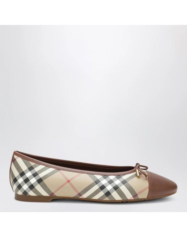 [해외직구] 26 F/W 버버리 베이지 HIGHGATE 플랫슈즈 인 체크 캔버스 & 레더 8132349179720-A7028 B0052306302