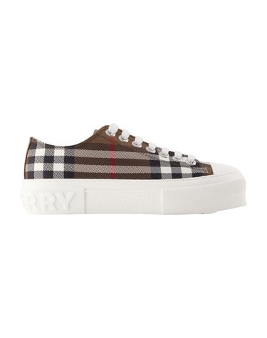 [해외직구] 26 F/W 버버리 LF TRN 잭 CHK L 스니커즈 BURBERRY 나일론 브라운 8131427-C6741 B0732297483