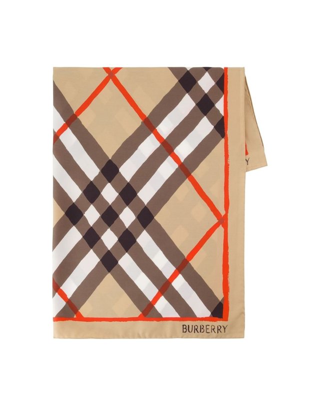 버버리 [해외직구] 26 F/W 버버리 아가일 체크 스카프 BURBERRY 실크 멀티컬러 8131628-A7028 B0732326004 착용컷