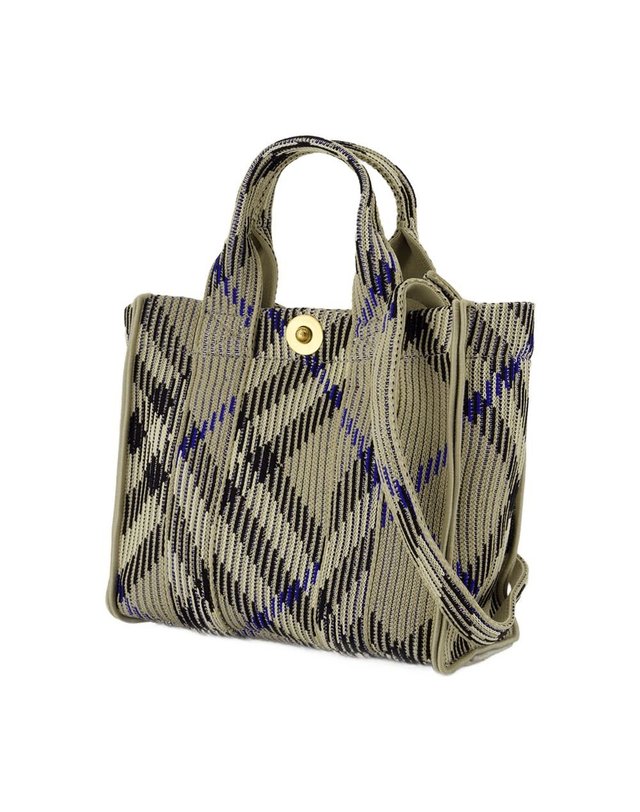 버버리 [해외직구] 25 S/S 버버리 미니 니트 쇼퍼 백 BURBERRY 나일론 NEUTRAL 8090404-B9629 B0731601875 착용컷