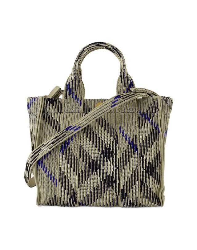 버버리 [해외직구] 25 S/S 버버리 미니 니트 쇼퍼 백 BURBERRY 나일론 NEUTRAL 8090404-B9629 B0731601875 착용컷