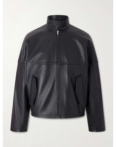 [해외직구] 26 S/S 보테가 베네타 INTRECCIATOTRIMMED 레더 블루종 자켓 853929V64W0 B0082002044