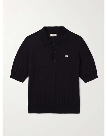 [해외직구] 25 S/S 셀린느 슬림핏 로고-엠브로이드 코튼 폴로 셔츠 2ADDT367Y. B0081377665