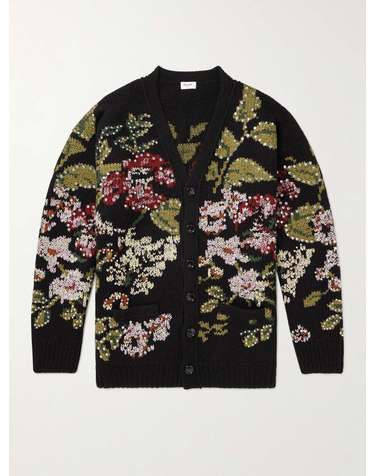 [해외직구] 25 F/W 셀린느 크리스탈장식 자카드니트 울 가디건 2AG52131T. B0080393091