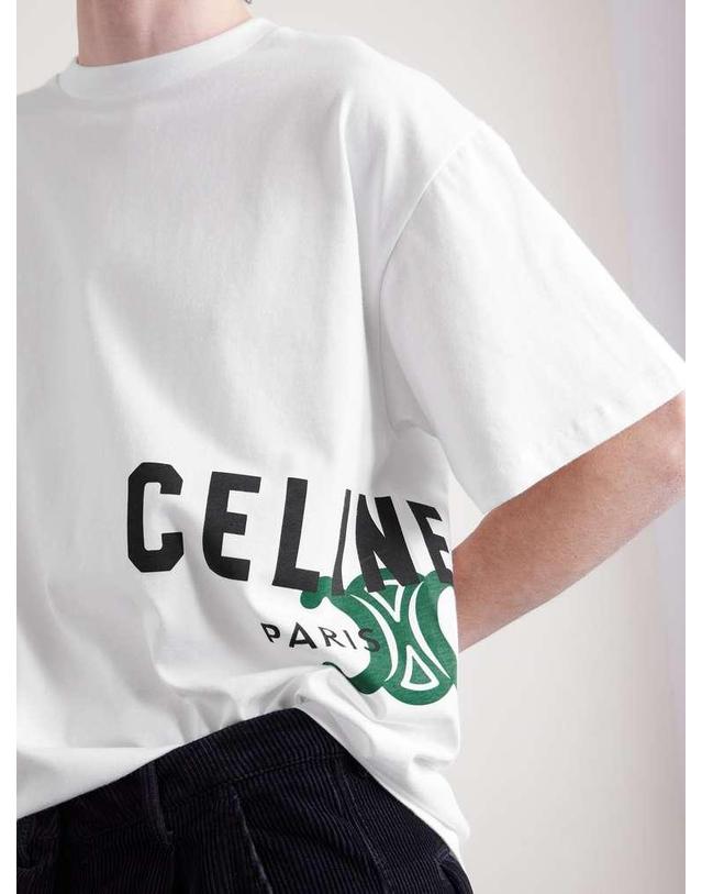 셀린느 [해외직구] 26 S/S 셀린느 로고 코튼-저지 티셔츠 RX0HV1242.GJL3 B0081933365 착용컷
