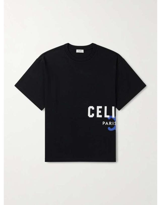 셀린느 [해외직구] 26 S/S 셀린느 로고 코튼-저지 티셔츠 RX0HV1242.GDU0 B0081933379 착용컷