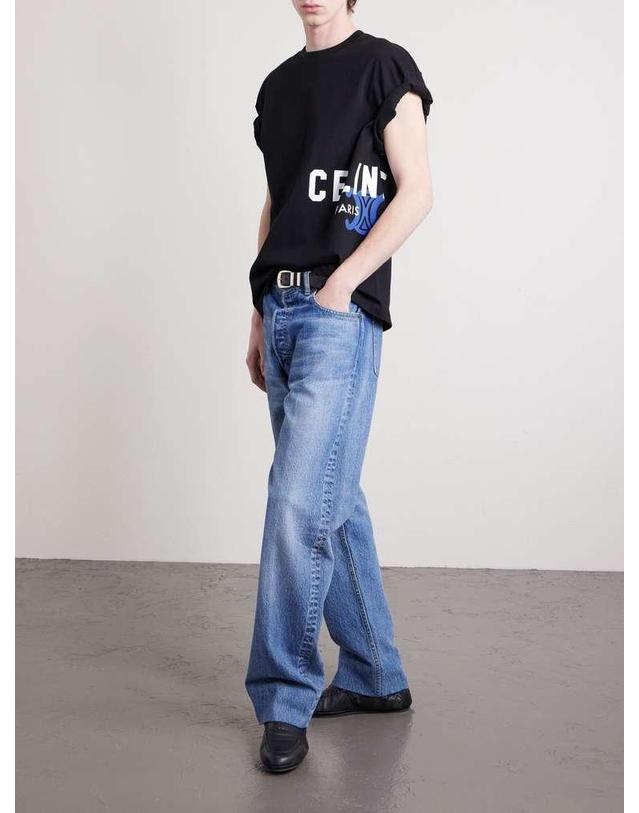 셀린느 [해외직구] 26 S/S 셀린느 로고 코튼-저지 티셔츠 RX0HV1242.GDU0 B0081933379 착용컷