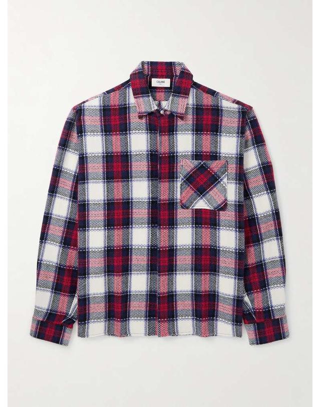 셀린느 [해외직구] 26 S/S 셀린느 체크 캐시미어 오버셔츠 RC0B01903. B0081933376 착용컷