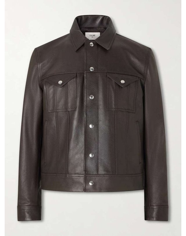 셀린느 [해외직구] 26 F/W 셀린느 레더 트러커 자켓 RV17O841Y. B0081983201 착용컷