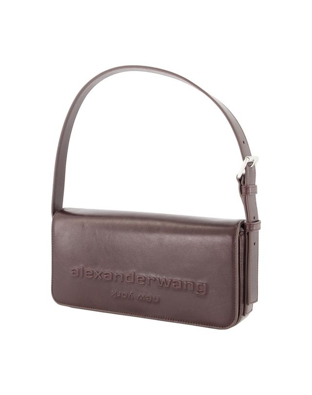 알렉산더 왕 [해외직구] 26 F/W 알렉산더 왕 PUNCH 플랩 숄더 백 ALEXANDER WANG 레더 브라운 20426K55L-602 B0732279983 착용컷