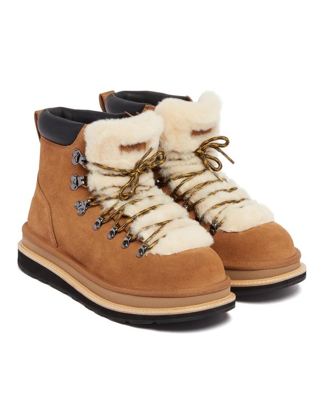 어그 [해외직구] 25 F/W 어그 어그 X SACAI STIVALETTI HIKER 인 펠레 베이지 1178390/CHE B0741880171 착용컷