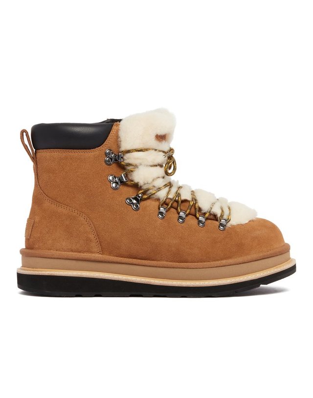 어그 [해외직구] 25 F/W 어그 어그 X SACAI STIVALETTI HIKER 인 펠레 베이지 1178390/CHE B0741880171 착용컷