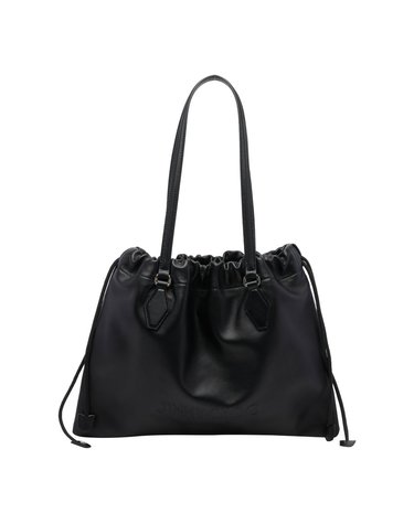 [해외직구] 26 F/W 지미추 라지 드로스트링 토트백 백 DRAWSTRING TOTE/M/ZKPBLACK/LIGHT GOLD B0012339406