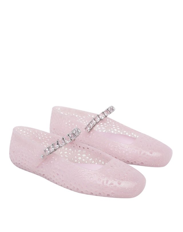 지미추 [해외직구] 26 F/W 지미추 더 젤리 플랫슈즈 THE JELLY/NTXCOTTON CANDY B0012066328 착용컷