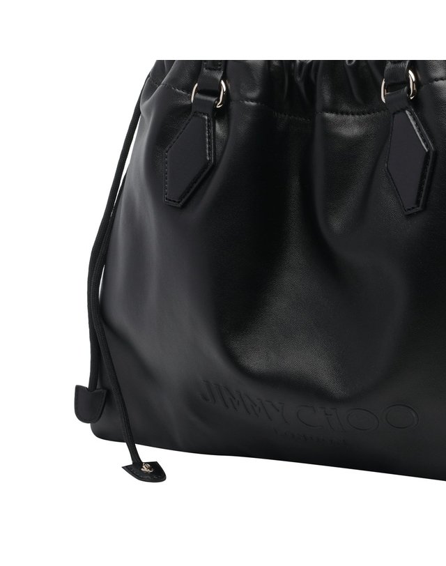 지미추 [해외직구] 26 F/W 지미추 라지 드로스트링 토트백 백 DRAWSTRING TOTE/M/ZKPBLACK/LIGHT GOLD B0012339406 착용컷