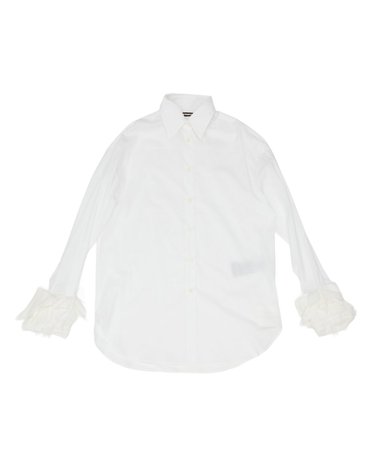 [해외직구] 26 F/W 질샌더 와이셔츠 인 MUSSOLA DI 꼬또네 비앙카 J03DL0244J45368/100 B0742287906