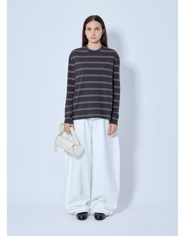[해외직구] 26 F/W 질샌더 스트라이프 롱 슬리브 티셔츠 J02GC0169 J20394 060 B0112306103