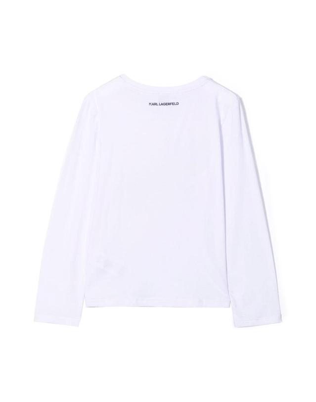 칼 라거펠트 [해외직구] 21 F/W 칼 라거펠트 티셔츠 KARL CHOUPETTE 콘 스트라스 (KIDS 상품) Z15329K_10B B0041541349 착용컷