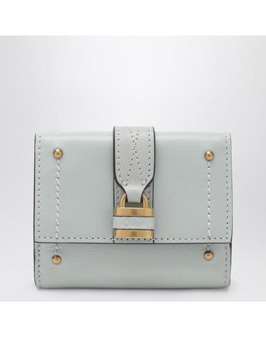 [해외직구] 26 S/S 끌로에 PADDINGTON 미니 트라이폴드 지갑 인 아쿠아 블루 레더 CH26SP914O37-344 B0051892787