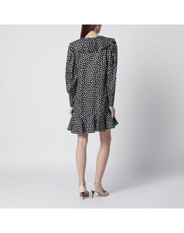 [해외직구] 26 S/S 끌로에 블랙 실크 자카드 미니 드레스 WITH 폴카 도트 프린트 CH26SRO37300-915 B0051916656
