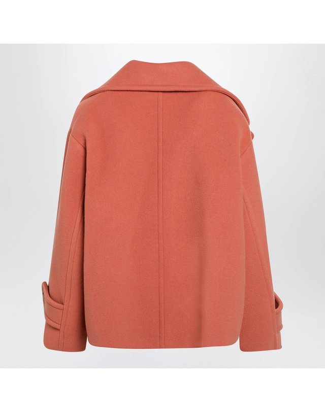 끌로에 [해외직구] 26 F/W 끌로에 CEDAR 핑크 더블브레스티드 쇼츠 울 코트 CH25WMA96272-6AG B0052067750 착용컷