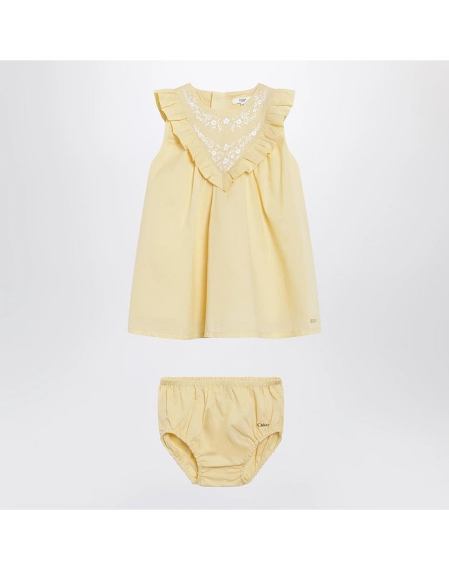 끌로에 [해외직구] 26 S/S 끌로에 옐로우 코튼 드레스 WITH CULOTTES (KIDS ) C20924CO-52A B0052245517 착용컷