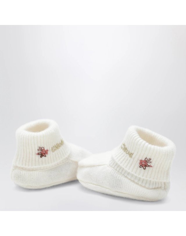 끌로에 [해외직구] 26 F/W 끌로에 CHLOE 아이보리 울 & 캐시미어 셋 (KIDS ) C21382WO-148 B0052306796 착용컷