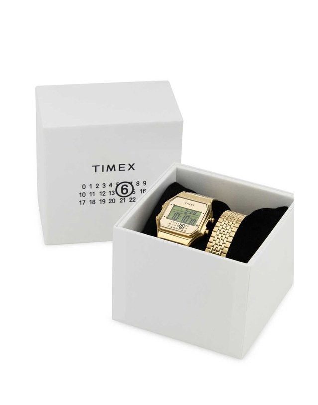 타이맥스 [해외직구] 타이맥스 TIMEX X MM6 T80 골드톤 기프트 셋 W 엑스트라 BRACEL TWG067500QY GOLD B0442523644 착용컷