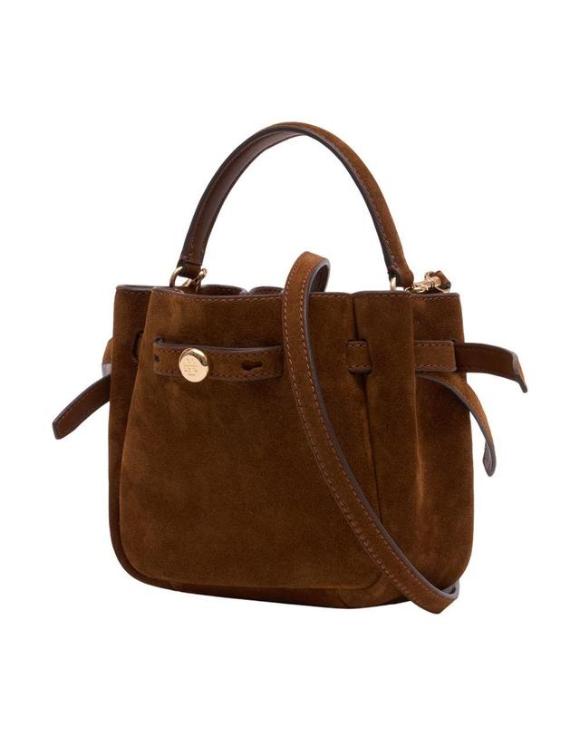 토리버치 [해외직구] 26 S/S 토리 버치 로미 스웨이드 미니 크로스바디 TORY BURCH 레더 브라운 181566-200 B0731849206 착용컷