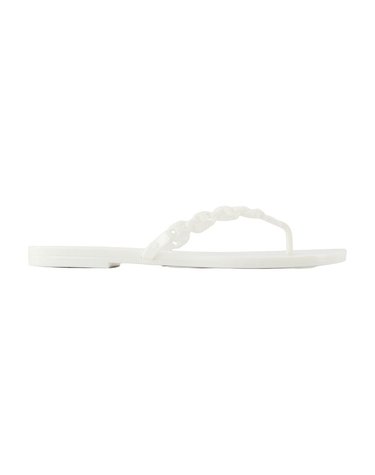 [해외직구] 26 S/S 토리 버치 GEMINI 링크 젤리 샌들 TORY BURCH 신세틱 화이트 171312-100 B0731983890