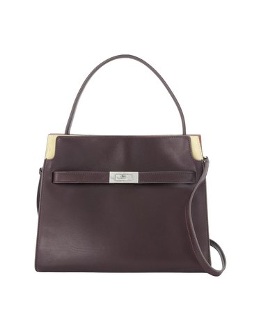 [해외직구] 26 F/W 토리 버치 LEE RADZIWILL 스몰 더블 지갑 TORY BURCH 레더 브라운 183407-200 B0732311668