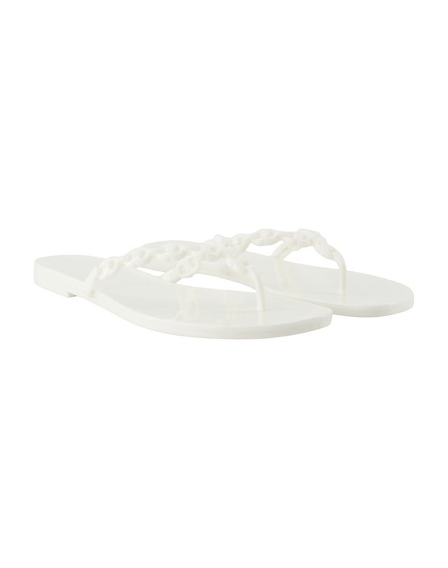 토리버치 [해외직구] 26 S/S 토리 버치 GEMINI 링크 젤리 샌들 TORY BURCH 신세틱 화이트 171312-100 B0731983890 착용컷