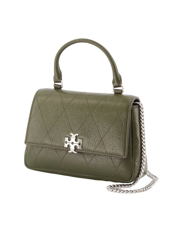 토리버치 [해외직구] 26 F/W 토리 버치 지갑 온 체인 찰리 탑 핸들 TORY BURCH 레더 카키 186032-325 B0732257812 착용컷