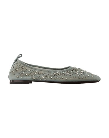 [해외직구] 25 S/S 토리 버치 크리스탈 플랫슈즈 TORY BURCH 나일론 블루 162066-400 B0731598970